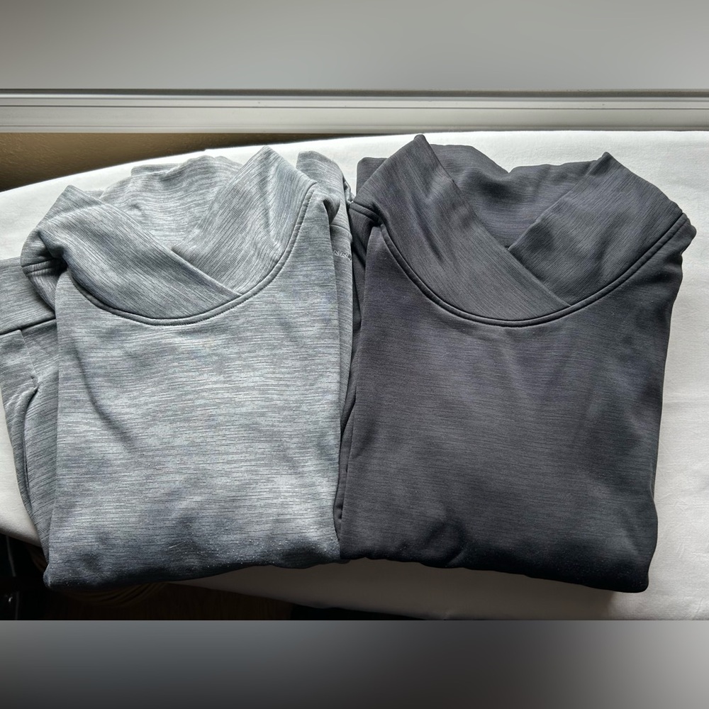 2 Columbia fleece cowl neck pullovers, women’s XL set of 2